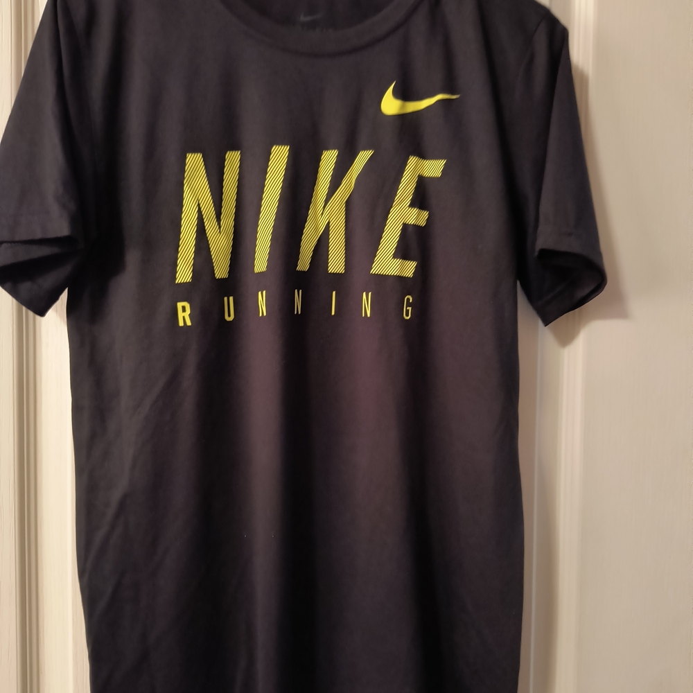 Nike Black Tee with Vibrant Yellow Accents